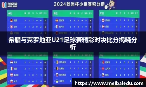 希腊与克罗地亚U21足球赛精彩对决比分揭晓分析